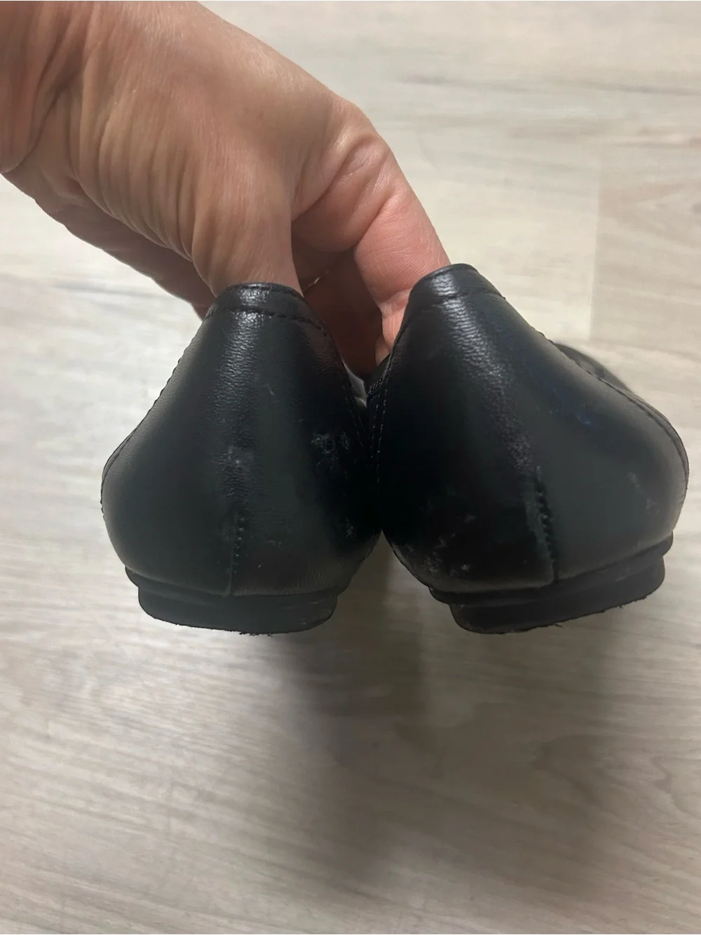Vionic Ballet Flats Caroll Womens 7.5 Black Leather Slip On Comfort Classic Chic